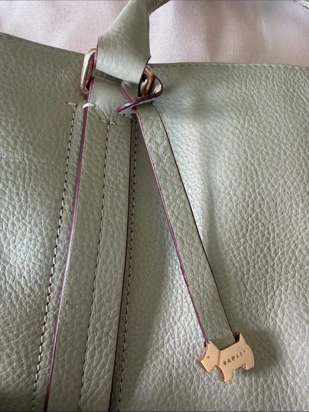 RADLEY LONDON Blush Pink Leather Shoulder Bag with dust bag to store